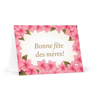Französisch / Demokratische Republik Kongo (DRC) Muttertagskarte - Grußkarte mit bunten Blumen Blumengeschenk für ihren Ehepartner Frau Mama
