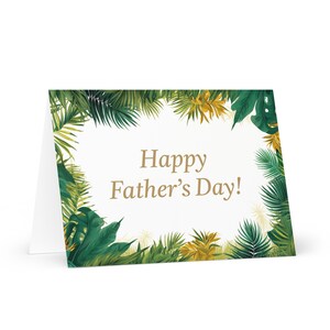 Français / Carte de fête des pères du Belize - voeux du Belize avec des arbres colorés, des plantes, un cadeau pour lui, épouse, mari, père, grand-père, père