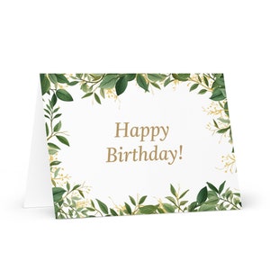 Anglais / Îles Cook Carte d'anniversaire botanique - voeux festif voeux arbres colorés plantes cadeau heureux pour un ami lui sa mère son père