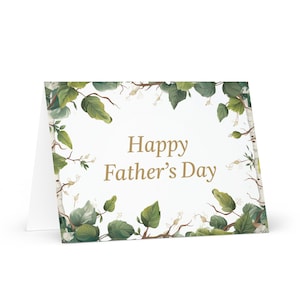 Anglais / irlandais carte de fête des pères - Irlande Irlande voeux avec des arbres colorés plantes cadeau pour lui conjoint mari papa grand-père amour papa