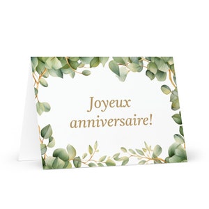 Carte d'anniversaire française / burundaise botanique - Burundi voeux festif voeux arbres plantes cadeau heureux pour un ami lui sa maman sa mère