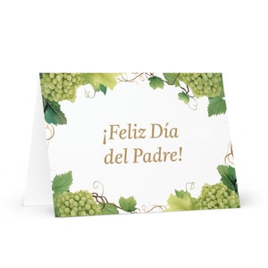 Carte de fête des pères espagnole / argentine - Argentine voeux avec arbres colorés plantes cadeau pour lui époux mari père père grand-père