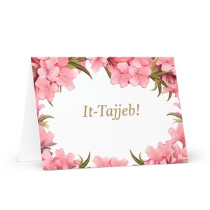 Geburtstagskarte Maltesisch Blumen - Malteser Gruß festlicher Wunsch bunt Blumengeschenk glücklich für geliebten Freund ihn ihre Mama, Papa, Mutter, Schwester