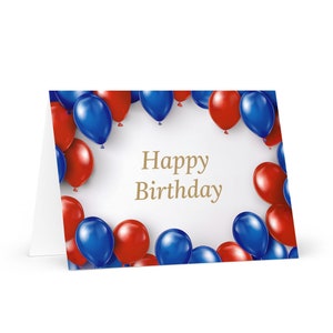 Tarjeta de cumpleaños de Belice: colorido saludo festivo de Belice, globo de regalo, feliz para un ser querido, amigo, él, ella, mamá, papá, hermana, bandera