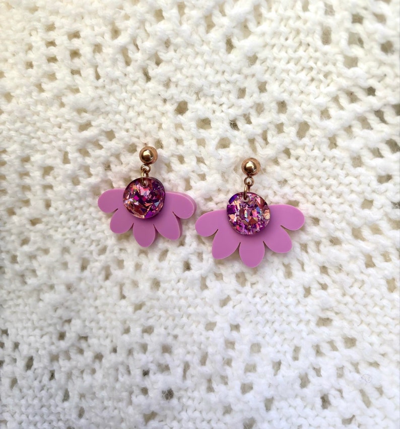 Forget me not earrings Sweet pea sparkle