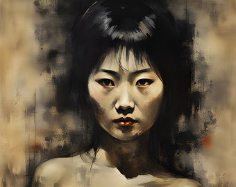 Naked Woman Art, Naked Woman Painting, Digital Art, Digital Painting