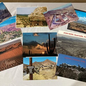 Set di 10 cartoline dell'Arizona che vanno dagli anni '60 agli anni '90.