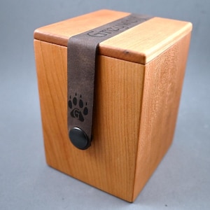 Wooden Deck Box – Multiple Hardwood species – Holds 100 Double-Sleeved Cards – Premium Gaming Storage