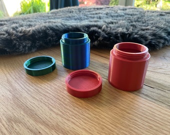 3D Printable Storage Container | Screw Lid Jar STL | Desk Organizer Box | Custom Storage