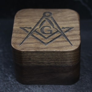 Freemason Masonic Ring Box