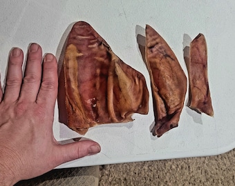 Pig Ear Dog Chews  whole, halve and quarter