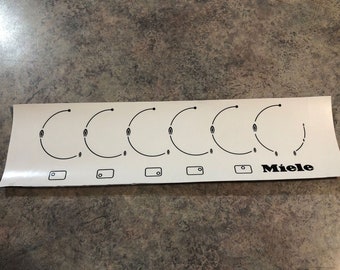 Miele Gas cooktop decal sticker & Logo
