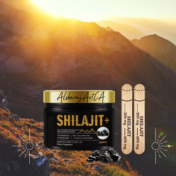 100% reine Flaschen der Klasse "A" mit Himalaya Shilajit Soft Resin - Bezogen auf mehr als 16.000 Fuß im Himalaya Gebirge, Flaschen Shilajit."