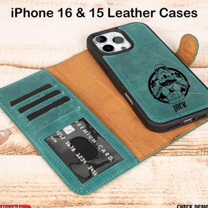 Custom Star Trek iPhone 16 Pro Leather Wallet Case Magsafe