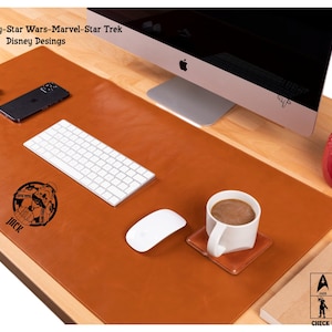 Personalized Leather Desk Mat: Large Custom Gaming Mouse Pad