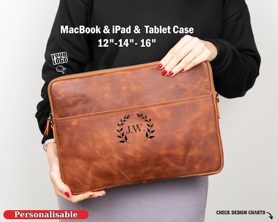 Leder Laptop Tasche Macbook Air 13 Personalisierte Leder 12„ 14