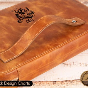 Leather Travel Cable Organizer Bag, Zippered Tech Pouch for Chargers (Personalized) image 17
