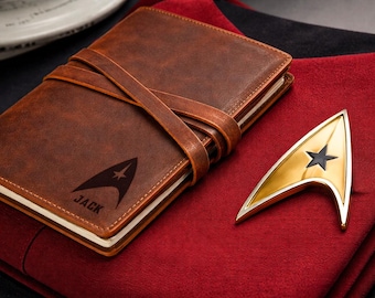 Personalized Leather Journal Cover for A5 Notebooks, Refillable Leather Notebook Sleeve for Writers & Creatives