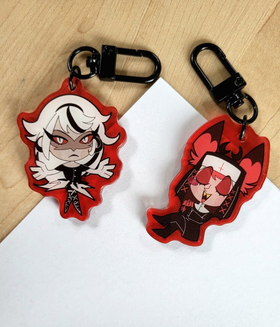 Hazbin Hotel Alastor Carmilla Acrylic Keychains