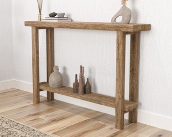 Entryway Console - Rustic Console Table -  Reclaimed Wood Console Table - Narrow Console Table