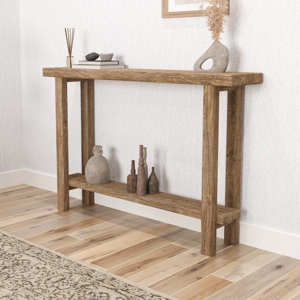 Entryway Console - Rustic Console Table -  Reclaimed Wood Console Table - Narrow Console Table