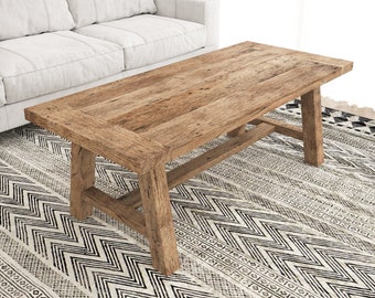 Reclaimed Wood Coffee Table - Long Coffee Table - Unique Coffee Table -  Reclaimed Furniture