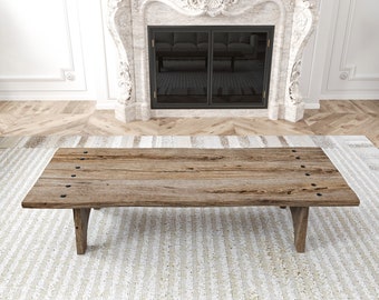 Long Coffee Tables in Rustic Style -  Reclaimed Wood Coffee Table - Wood Coffee Table - Unique Coffee Table