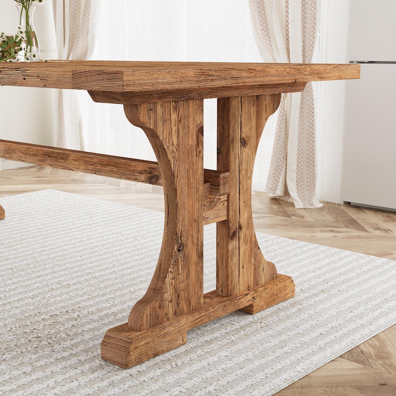 Rustic Dining Table: Reclaimed Wood Farmhouse Style -custom Sizes ...