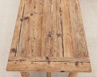 Tavolo da pranzo in legno di recupero: mobili rustici - piano del tavolo solido