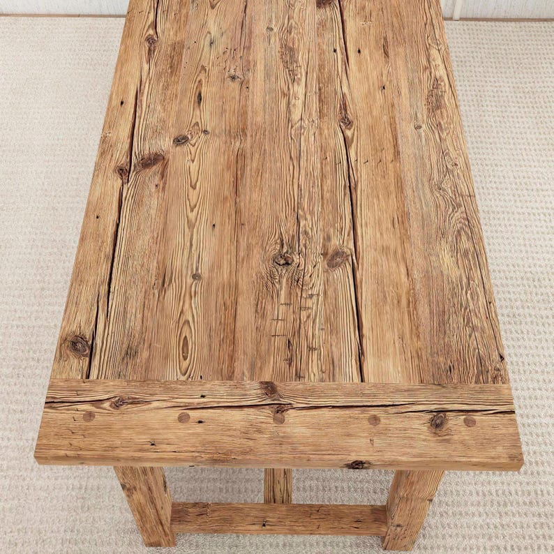 Reclaimed Wood Dining Table Rustic Furniture Solid Tabletop Etsy — free download