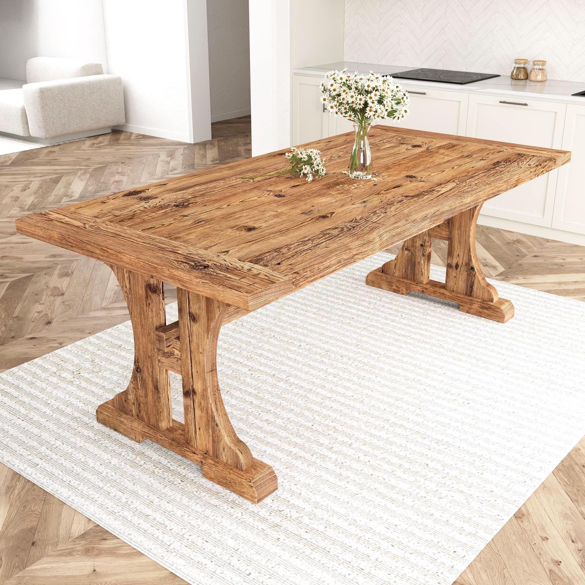 Rustic Dining Table: Reclaimed Wood Farmhouse Style -custom Sizes ...