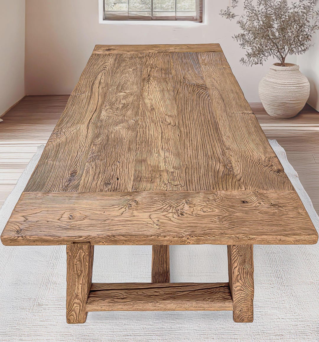 Rustic Dining Table: Reclaimed Wood Farmhouse Style - Custom Sizes ...