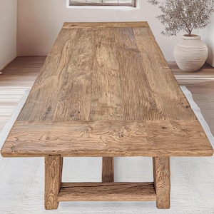 Rustic Dining Table: Reclaimed Wood Farmhouse Style - Custom Sizes Available