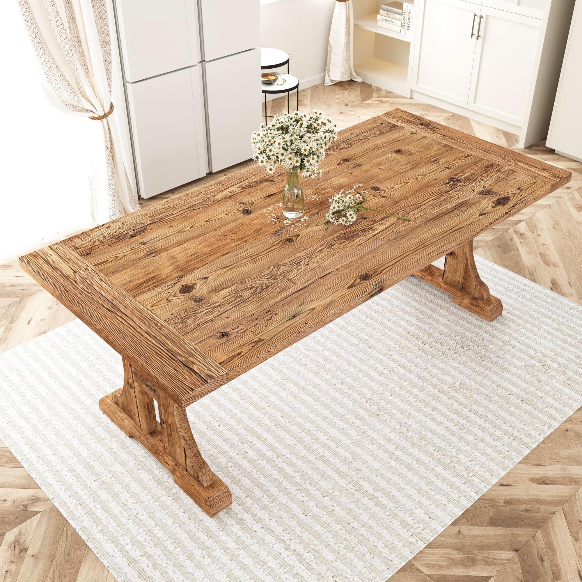 Rustic Dining Table: Reclaimed Wood Farmhouse Style -custom Sizes ...