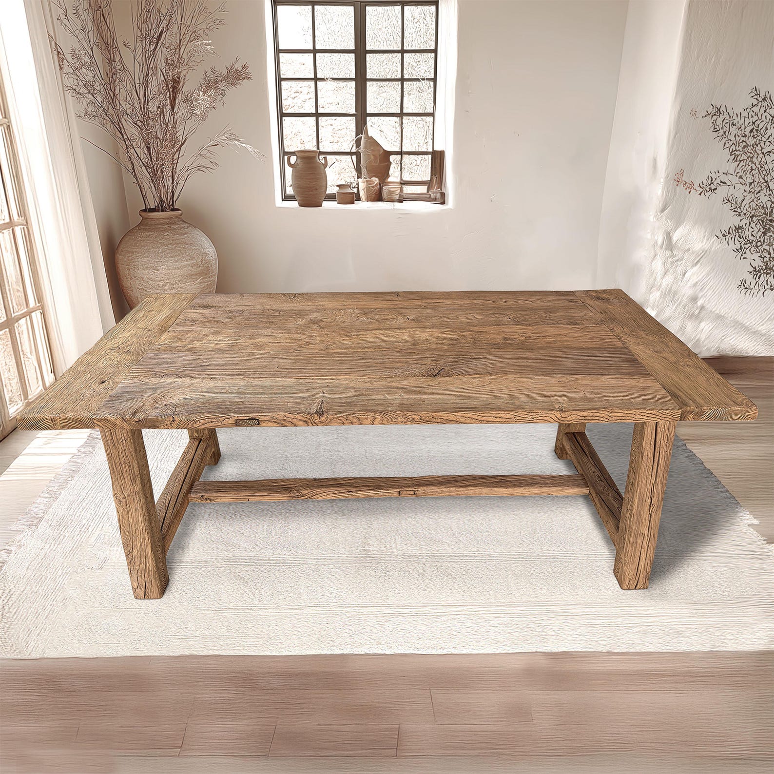 Rustic Dining Table: Reclaimed Wood Farmhouse Style - Custom Sizes ...