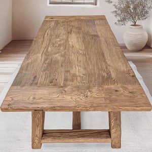 Reclaimed Wood Dining Table: Rustic Farmhouse Barnwood Furniture