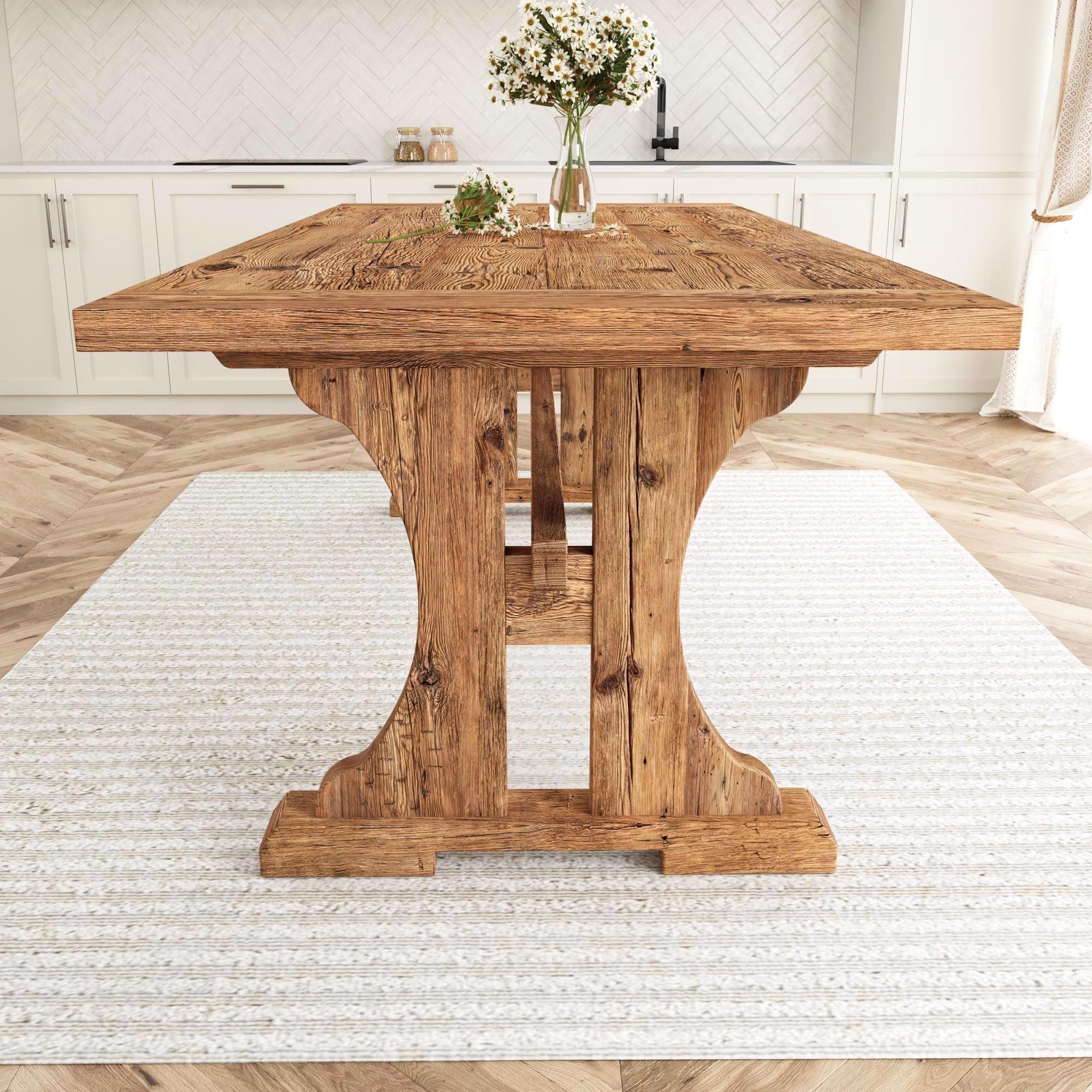 Rustic Dining Table: Reclaimed Wood Farmhouse Style -custom Sizes ...