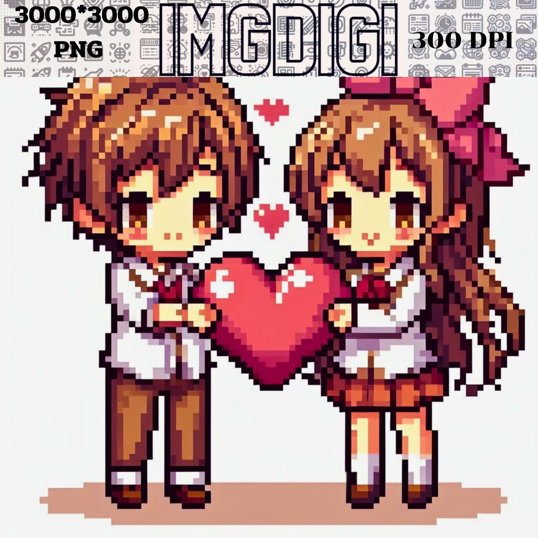 Valentine's Day Pixel Art - Etsy