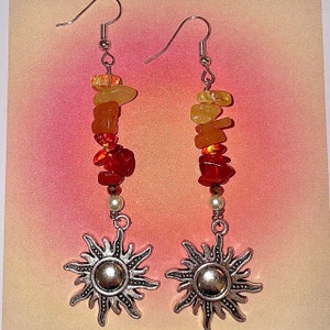 sun crystal earrings