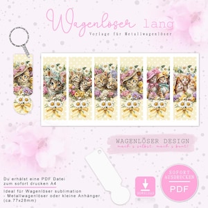 Test-Download PDF | Metall Wagenlöser Vorlage | Sublimation Design | DIY Keychain Print | Digitales Design zum Aufbügeln | EinkaufswagenChip