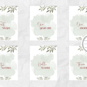 Cartes imprimables imprimables d'étape de bébé de baby shower