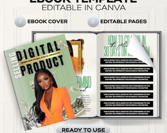 Editable eBook Template DPP | Canva eBook for Digital Entrepreneurs - Instant Download - Editable Design - course workbook canva template