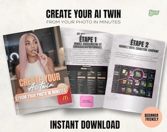 Create Your AI Twin from Photo | Realistic Avatar Guide PDF, Beginner Friendly, Faceless Content, Instant Download