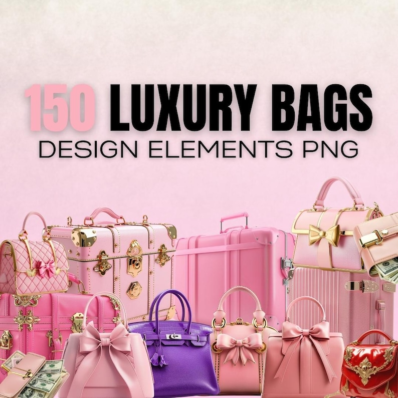150 Luxury Bags – Chic and Glamorous Design Elements – High-quality ...