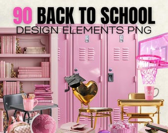 90 Back to School – Design Elements – High-Quality PNG Set of Design Elements, Canvas