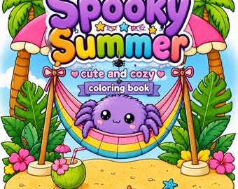 Kawaii Halloween Coloring Book | Ghosts, Pumpkins, Cute Monsters | Kids Activity Book | Printable PDF for Halloween