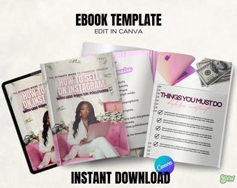 Editable eBook Template DPP | Canva eBook for Digital Entrepreneurs - Instant Download - Editable Design - course workbook canva template