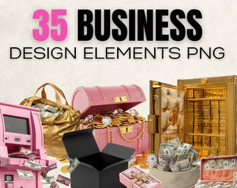 35 Luxury Business Elements PNG | Instagram Clip Art on Canva | Design Elements for Creators & Entrepreneurs