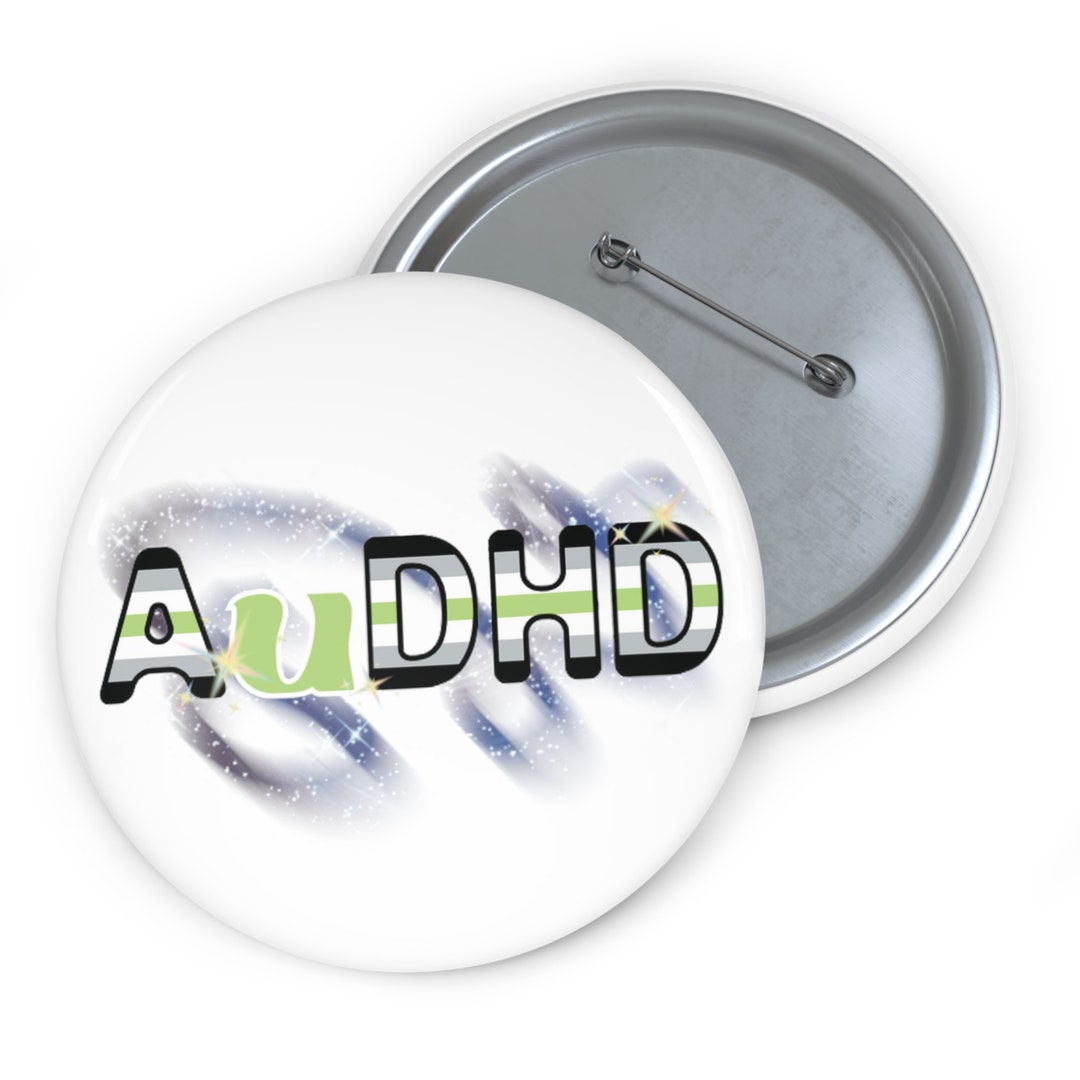 Autism & ADHD Custom Pin Buttons | LGBT+ Pride | Agender Pride Flag - Etsy