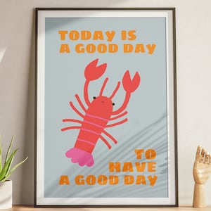 Positive Typography Print | Good Day Wall Art | Typography Poster | Fun Home Decor | Eclectic Print | Kitchen Wall Decor | DIGITAL PRINT